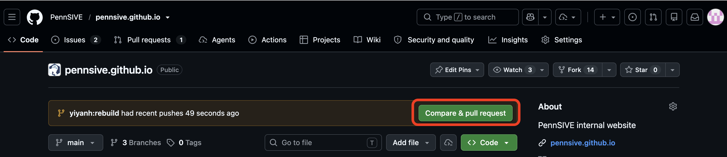 Starting a pull request